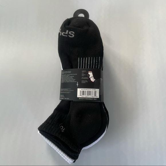 Spyder men’s quarter socks black 5 pairs size 6-12 - Picture 2 of 3